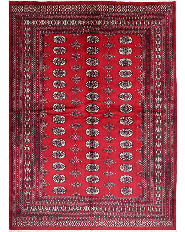 Bokhara 6' 1" X 8' 7" Hand Knotted Wool Rug 6' 1" X 8' 7" (185 X 262) / Red / Wool