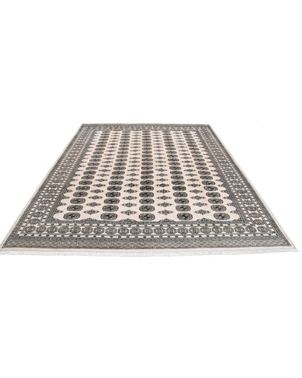 Bokhara 8' 0" X 10' 0" Hand Knotted Wool Rug 8' 0" X 10' 0" (244 X 305) / Ivory / Wool
