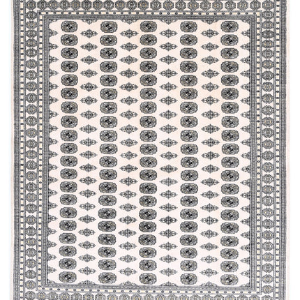 Bokhara 8' 0" X 10' 0" Hand Knotted Wool Rug 8' 0" X 10' 0" (244 X 305) / Ivory / Wool
