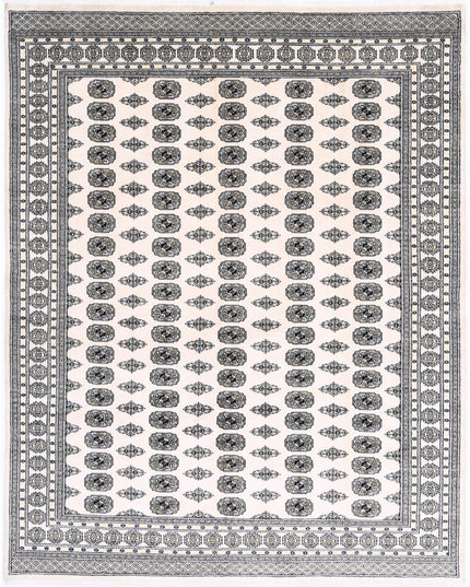 Bokhara 8' 0" X 10' 0" Hand Knotted Wool Rug 8' 0" X 10' 0" (244 X 305) / Ivory / Wool
