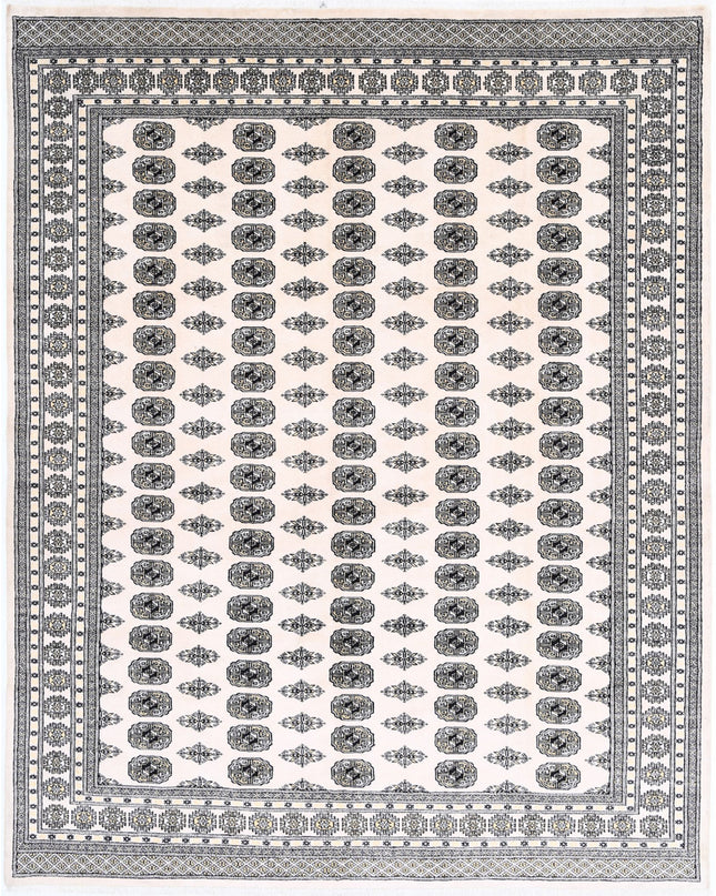 Bokhara 8' 0" X 10' 0" Hand Knotted Wool Rug 8' 0" X 10' 0" (244 X 305) / Ivory / Wool