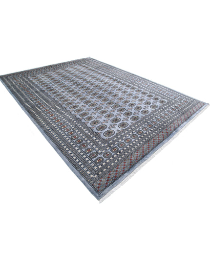 Bokhara 9' 0" X 12' 2" Hand Knotted Wool Rug 9' 0" X 12' 2" (274 X 371) / Grey / Wool