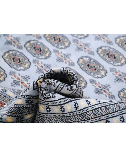 Bokhara 9' 0" X 12' 2" Hand Knotted Wool Rug 9' 0" X 12' 2" (274 X 371) / Grey / Wool