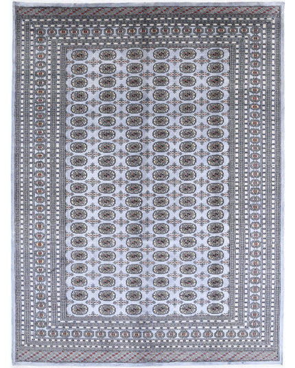 Bokhara 9' 0" X 12' 2" Hand Knotted Wool Rug 9' 0" X 12' 2" (274 X 371) / Grey / Wool