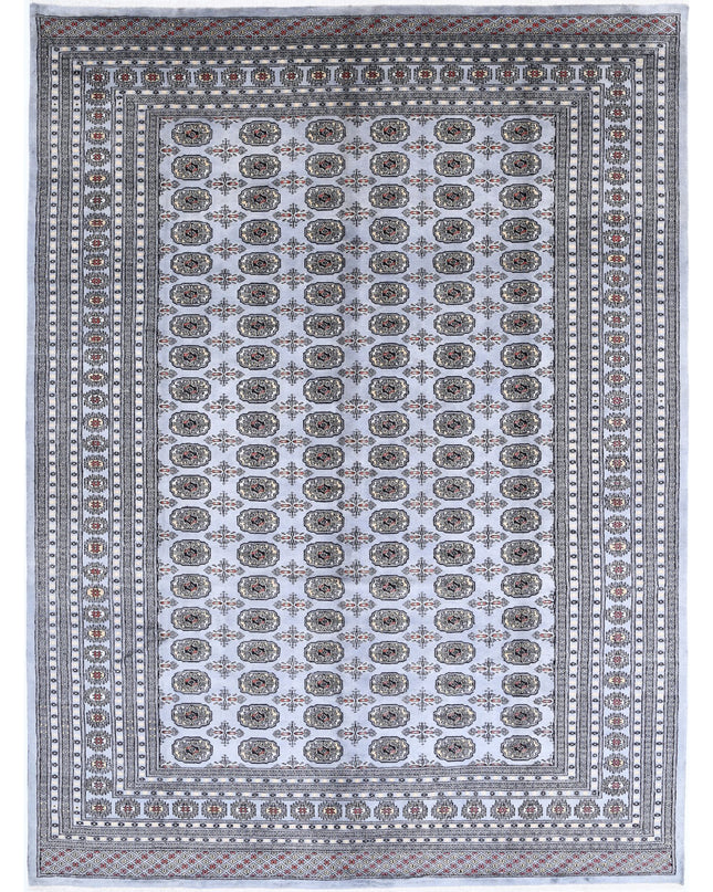 Bokhara 9' 0" X 12' 2" Hand Knotted Wool Rug 9' 0" X 12' 2" (274 X 371) / Grey / Wool