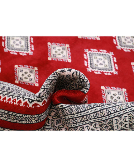 Bokhara 6' 5" X 9' 9" Hand Knotted Wool Rug 6' 5" X 9' 9" (196 X 297) / Red / Wool