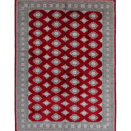 Bokhara 6' 5" X 9' 9" Hand Knotted Wool Rug 6' 5" X 9' 9" (196 X 297) / Red / Wool
