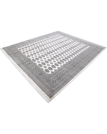 Bokhara 8' 4" X 9' 9" Hand Knotted Wool Rug 8' 4" X 9' 9" (254 X 297) / Ivory / Wool