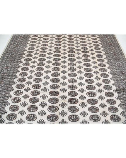 Bokhara 8' 4" X 9' 9" Hand Knotted Wool Rug 8' 4" X 9' 9" (254 X 297) / Ivory / Wool