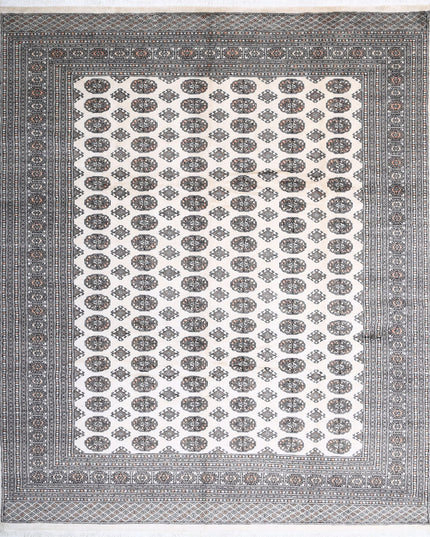 Bokhara 8' 4" X 9' 9" Hand Knotted Wool Rug 8' 4" X 9' 9" (254 X 297) / Ivory / Wool