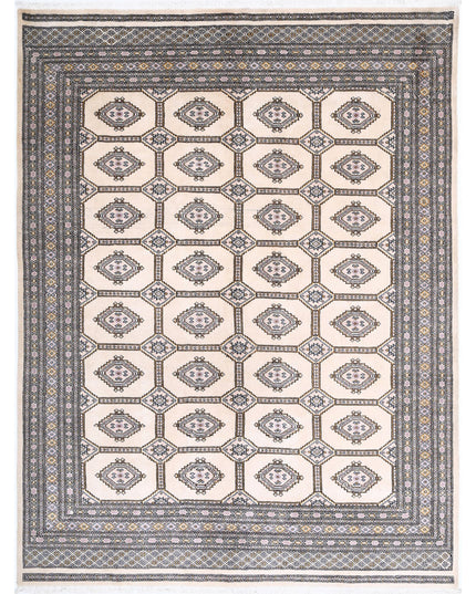 Bokhara 6' 7" X 8' 8" Hand Knotted Wool Rug 6' 7" X 8' 8" (201 X 264) / Ivory / Wool