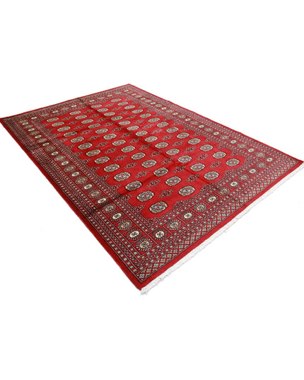 Bokhara 6' 2" X 8' 9" Hand Knotted Wool Rug 6' 2" X 8' 9" (188 X 267) / Red / Wool