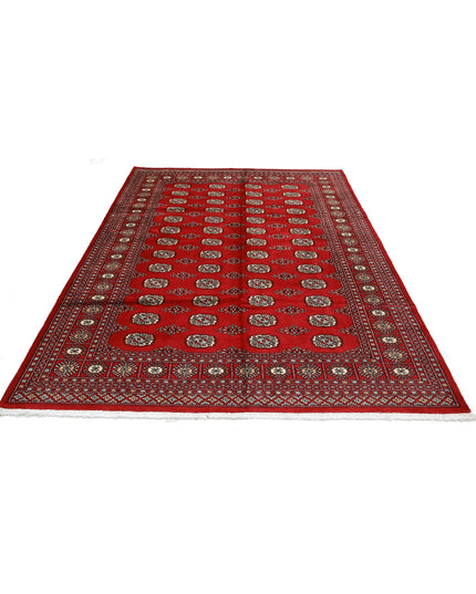 Bokhara 6' 2" X 8' 9" Hand Knotted Wool Rug 6' 2" X 8' 9" (188 X 267) / Red / Wool