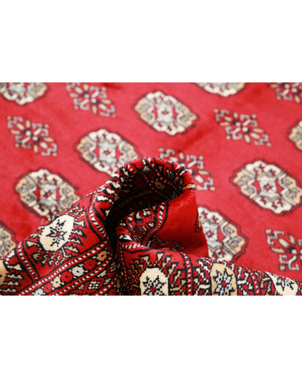 Bokhara 6' 2" X 8' 9" Hand Knotted Wool Rug 6' 2" X 8' 9" (188 X 267) / Red / Wool