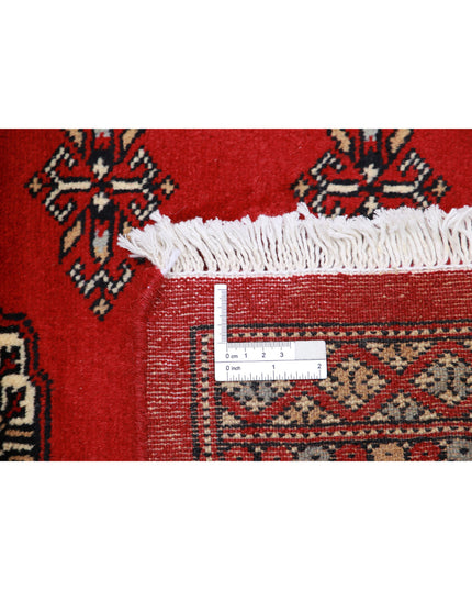 Bokhara 6' 2" X 8' 9" Hand Knotted Wool Rug 6' 2" X 8' 9" (188 X 267) / Red / Wool