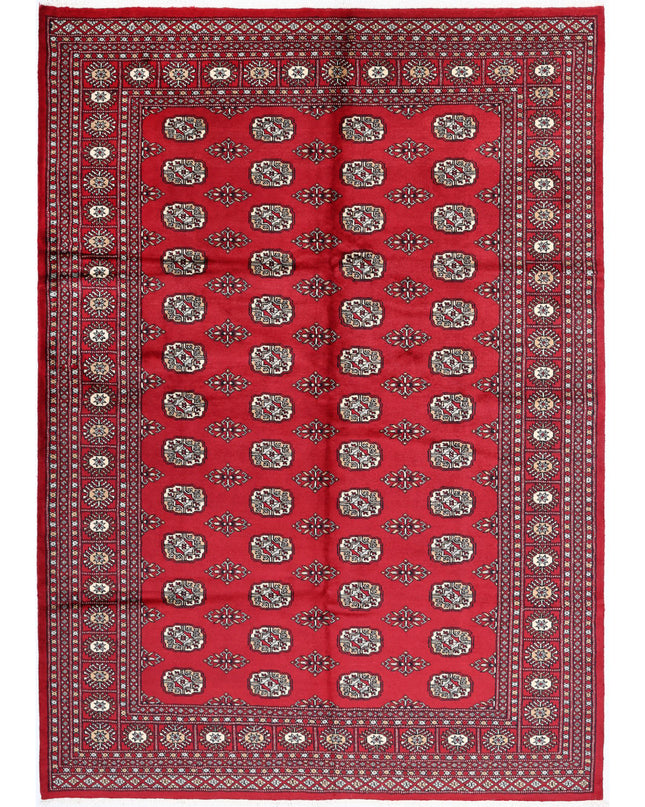 Bokhara 6' 2" X 8' 9" Hand Knotted Wool Rug 6' 2" X 8' 9" (188 X 267) / Red / Wool