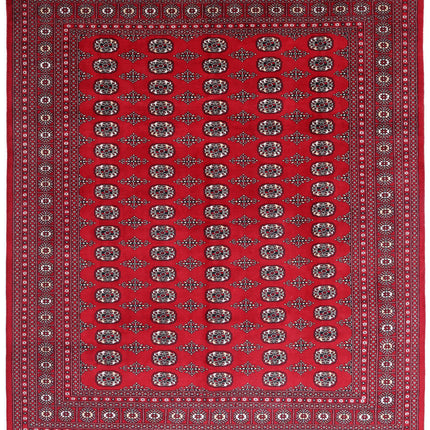 Bokhara 8' 2" X 10' 0" Hand Knotted Wool Rug 8' 2" X 10' 0" (249 X 305) / Red / Wool