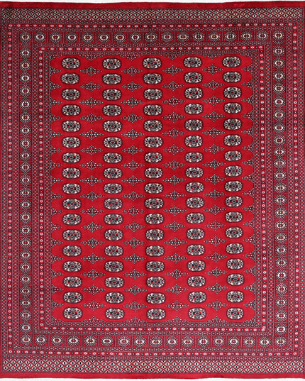 Bokhara 8' 2" X 10' 0" Hand Knotted Wool Rug 8' 2" X 10' 0" (249 X 305) / Red / Wool