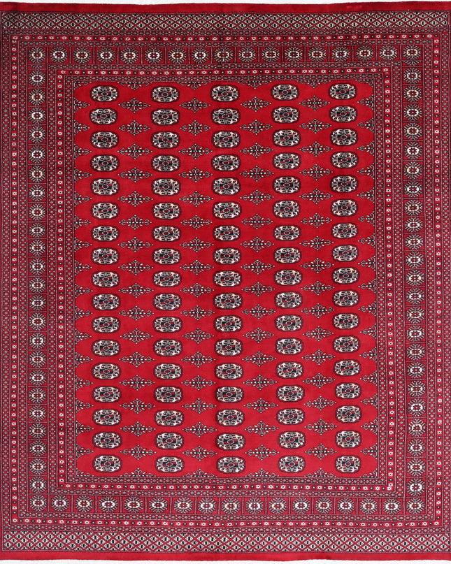 Bokhara 8' 2" X 10' 0" Hand Knotted Wool Rug 8' 2" X 10' 0" (249 X 305) / Red / Wool