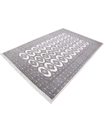 Bokhara 6' 1" X 8' 11" Hand Knotted Wool Rug 6' 1" X 8' 11" (185 X 272) / Ivory / Wool