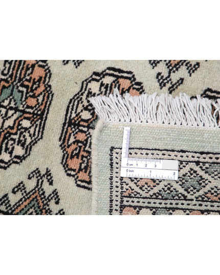 Bokhara 2' 11" X 5' 0" Hand Knotted Wool Rug 2' 11" X 5' 0" (89 X 152) / Grey / Wool