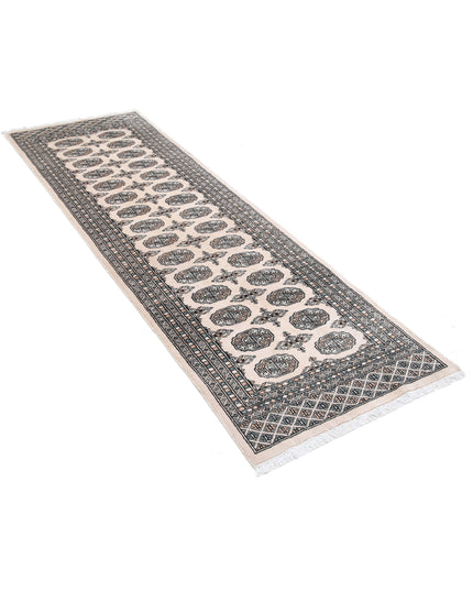 Bokhara 2' 6" X 8' 0" Hand Knotted Wool Rug 2' 6" X 8' 0" (76 X 244) / Ivory / Wool