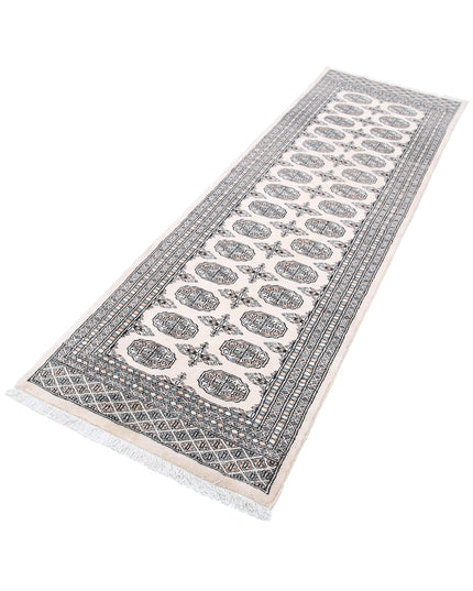 Bokhara 2' 6" X 8' 0" Hand Knotted Wool Rug 2' 6" X 8' 0" (76 X 244) / Ivory / Wool