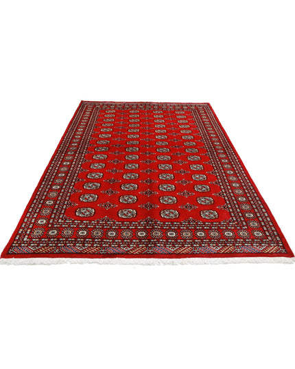 Bokhara 6' 0" X 8' 10" Hand Knotted Wool Rug 6' 0" X 8' 10" (183 X 269) / Red / Wool