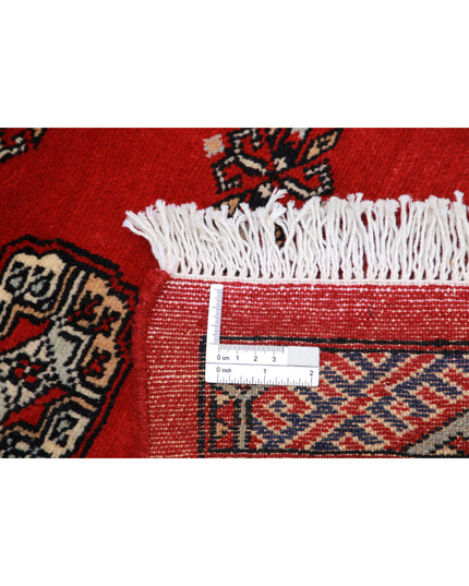 Bokhara 6' 0" X 8' 10" Hand Knotted Wool Rug 6' 0" X 8' 10" (183 X 269) / Red / Wool