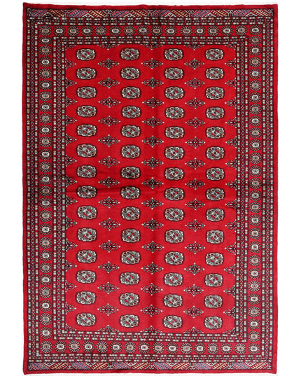 Bokhara 6' 0" X 8' 10" Hand Knotted Wool Rug 6' 0" X 8' 10" (183 X 269) / Red / Wool