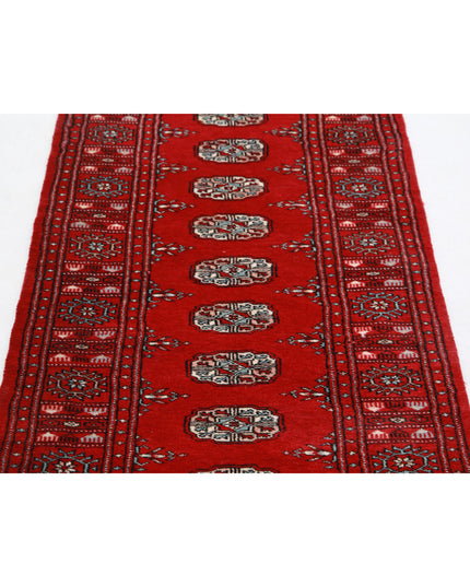 Bokhara 2' 6" X 5' 6" Hand Knotted Wool Rug 2' 6" X 5' 6" (76 X 168) / Red / Wool