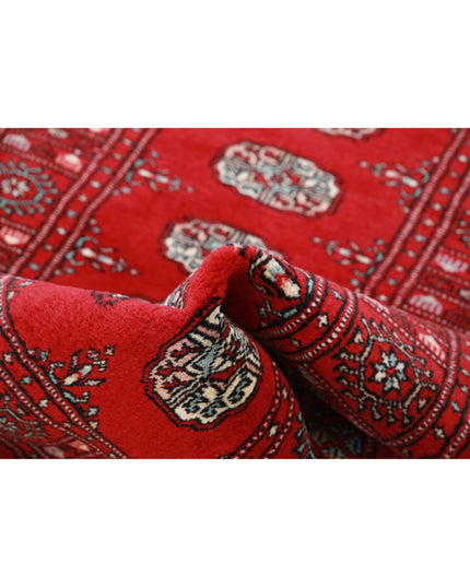 Bokhara 2' 6" X 5' 6" Hand Knotted Wool Rug 2' 6" X 5' 6" (76 X 168) / Red / Wool