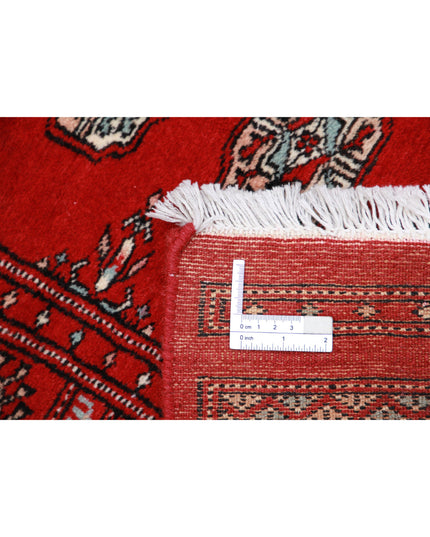 Bokhara 2' 6" X 5' 6" Hand Knotted Wool Rug 2' 6" X 5' 6" (76 X 168) / Red / Wool