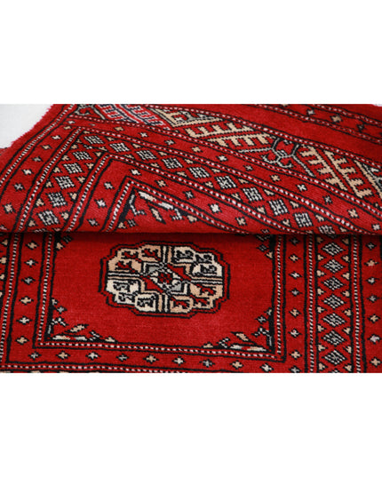 Bokhara 1' 11" X 3' 2" Hand Knotted Wool Rug 1' 11" X 3' 2" (59 X 97) / Red / Wool