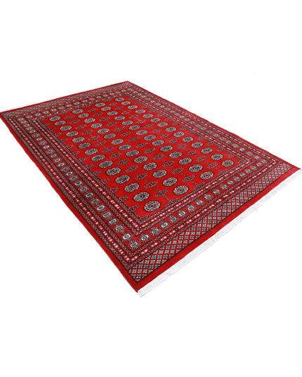 Bokhara 6' 0" X 8' 5" Hand Knotted Wool Rug 6' 0" X 8' 5" (183 X 257) / Red / Wool