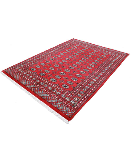 Bokhara 6' 0" X 8' 5" Hand Knotted Wool Rug 6' 0" X 8' 5" (183 X 257) / Red / Wool