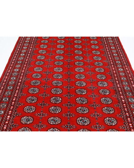 Bokhara 6' 0" X 8' 5" Hand Knotted Wool Rug 6' 0" X 8' 5" (183 X 257) / Red / Wool