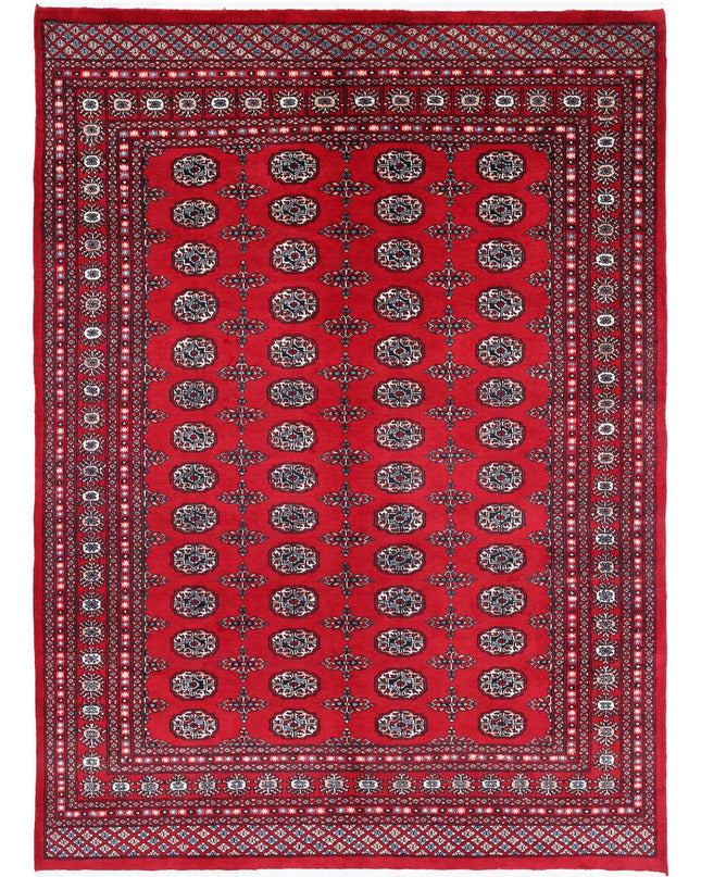 Bokhara 6' 0" X 8' 5" Hand Knotted Wool Rug 6' 0" X 8' 5" (183 X 257) / Red / Wool
