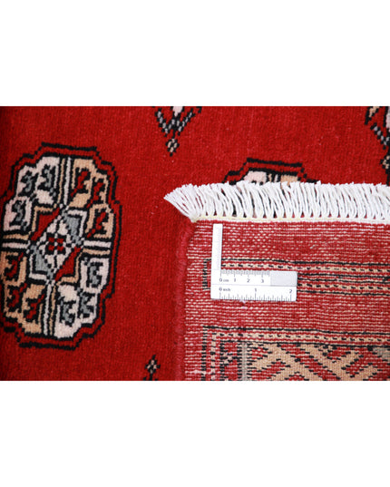 Bokhara 2' 6" X 4' 1" Hand Knotted Wool Rug 2' 6" X 4' 1" (76 X 124) / Red / Wool