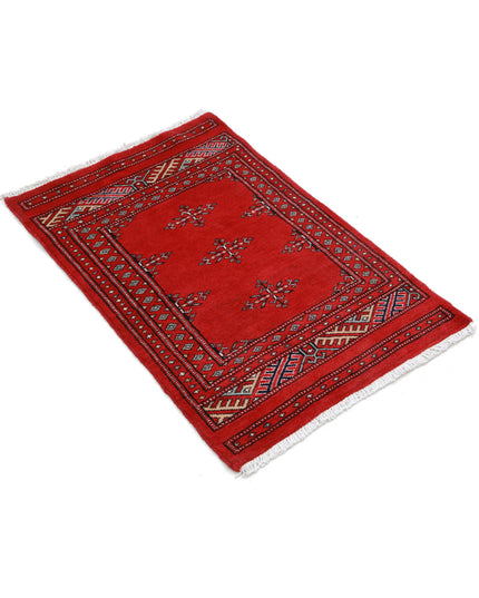 Bokhara 2' 0" X 3' 0" Hand Knotted Wool Rug 2' 0" X 3' 0" (61 X 91) / Red / Wool