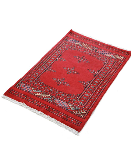 Bokhara 2' 0" X 3' 0" Hand Knotted Wool Rug 2' 0" X 3' 0" (61 X 91) / Red / Wool