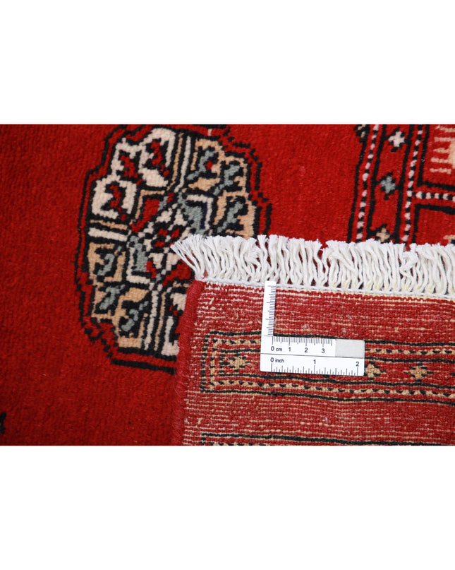 Bokhara 2' 6" X 4' 10" Hand Knotted Wool Rug 2' 6" X 4' 10" (76 X 147) / Red / Wool