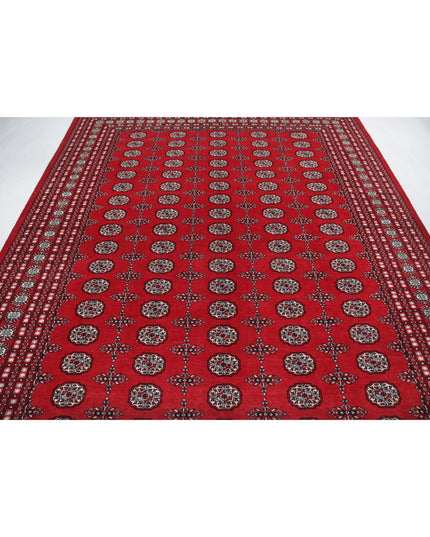 Bokhara 8' 0" X 10' 1" Hand Knotted Wool Rug 8' 0" X 10' 1" (244 X 307) / Red / Wool