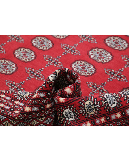 Bokhara 8' 0" X 10' 1" Hand Knotted Wool Rug 8' 0" X 10' 1" (244 X 307) / Red / Wool