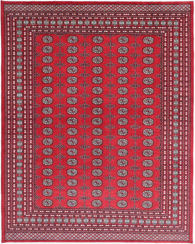 Bokhara 8' 0" X 10' 1" Hand Knotted Wool Rug 8' 0" X 10' 1" (244 X 307) / Red / Wool