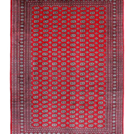 Bokhara 9' 11" X 13' 8" Hand Knotted Wool Rug 9' 11" X 13' 8" (302 X 417) / Red / Wool