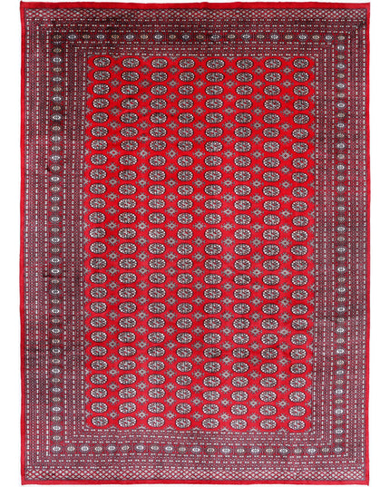 Bokhara 9' 11" X 13' 8" Hand Knotted Wool Rug 9' 11" X 13' 8" (302 X 417) / Red / Wool