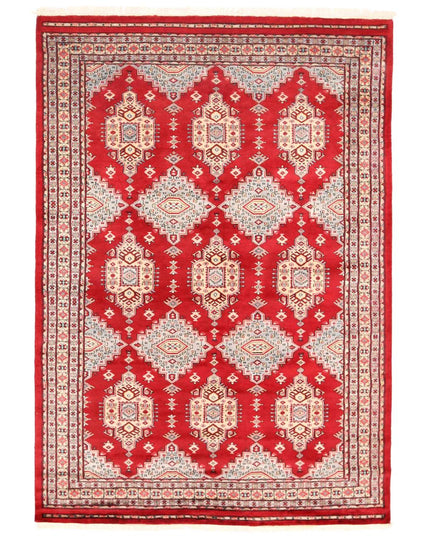 Bokhara 5' 7" X 8' 4" Hand Knotted Wool Rug 5' 7" X 8' 4" (170 X 254) / Red / Wool