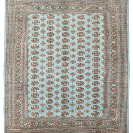 Bokhara 8' 0" X 9' 7" Hand Knotted Wool Rug 8' 0" X 9' 7" (244 X 292) / Blue / Wool