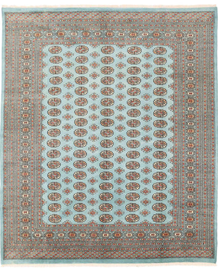 Bokhara 8' 0" X 9' 7" Hand Knotted Wool Rug 8' 0" X 9' 7" (244 X 292) / Blue / Wool